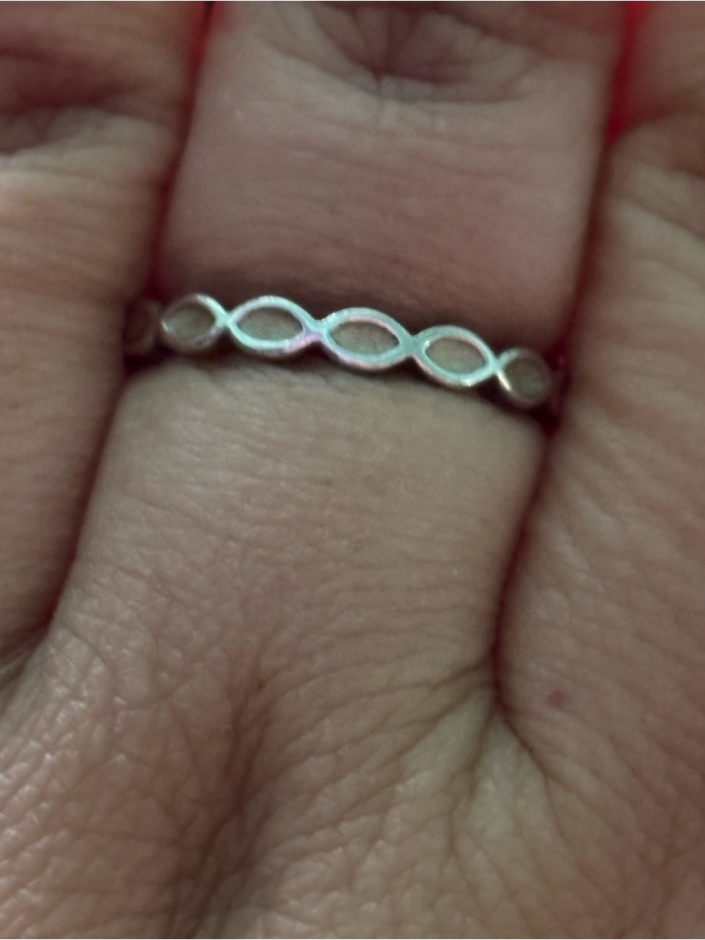 Pandora Silver Marquise Link Stack Ring